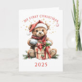 Teddy Bear Baby's First Christmas  カード (正面)