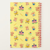 Teddy Bear Back to School Yellow ノートブック (裏面)
