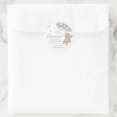 Teddy Bear Balloon Bearly Wait Baby Shower Favor ラウンドシール (バッグ)