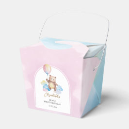 Teddy Bear Balloon Clouds Beary First Birthday フェイバーボックス