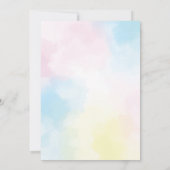 Teddy Bear Balloon Clouds Beary First Birthday 招待状 (裏面)