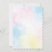 Teddy Bear Balloon Clouds Beary First Birthday 招待状 (裏面)