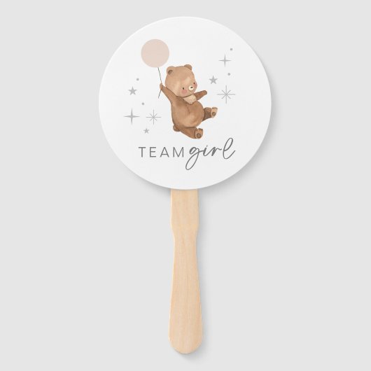 Teddy Bear Balloon Gender Reveal – 投票ファン ハンドファン (正面)