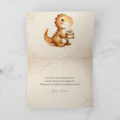 Teddy Bear Balloonsキッズフォト誕生日 サンキューカード (内部)