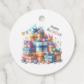 Teddy Bear Balloonsキッズフォト誕生日 フェイバータグ (裏面)