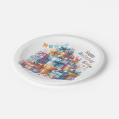 Teddy Bear Balloonsキッズフォト誕生日 ペーパープレート (アングル)