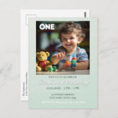 Teddy Bear Balloonsキッズフォト誕生日 ポストカード (正面/裏面)