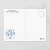 Teddy Bear Balloonsキッズフォト誕生日 ポストカード (裏面)