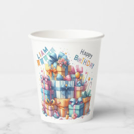 Teddy Bear Balloonsキッズフォト誕生日 紙コップ