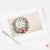 Teddy Bear Balloonsキッズフォト誕生日 長方形シール (封筒)