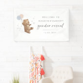 Teddy Bear Balloons性別がウェルカムサインを明らかにする 横断幕 (インサイチュ)