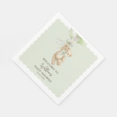 Teddy Bear Balloons Baby Shower Napkins スタンダードランチョンナプキン (角)