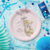 Teddy Bear Balloons Baby Shower Paper Plates ペーパープレート (パーティー)