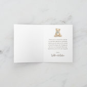 Teddy Bear Balloons Baby Shower Thank You Cards カード (内部)