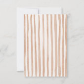 Teddy Bear Balloons Brown Stripes Birthday サンキューカード (裏面)