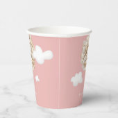 Teddy Bear Balloons Girl Baby Shower 紙コップ (右)