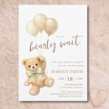 Teddy Bear Balloons We Can Bearly Wait Baby Shower