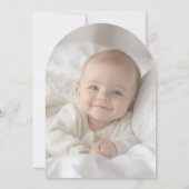 Teddy Bear Baptism White Arch Invitation 招待状 (裏面)