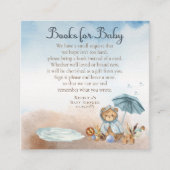 Teddy Bear Bearly Wait Boy Books for Baby Shower エンクロージャーカード (正面)