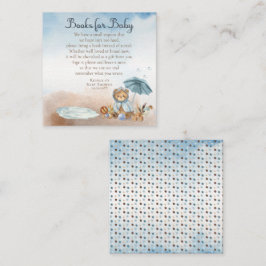 Teddy Bear Bearly Wait Boy Books for Baby Shower エンクロージャーカード