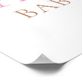 Teddy Bear Bearly Wait Welcome Baby Shower Poster ポスター (角)