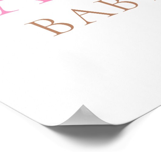 Teddy Bear Bearly Wait Welcome Baby Shower Poster ポスター (角)