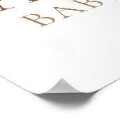 Teddy Bear Bearly Wait Welcome Baby Shower Poster ポスター (角)