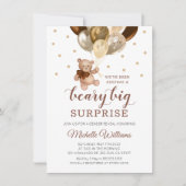 Teddy Bear Beary大きな驚きのジェンダーの暴露 招待状 (正面)