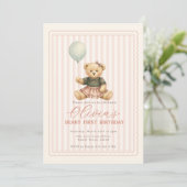 Teddy Bear Birthday Invitation 招待状 (スタンド正面)