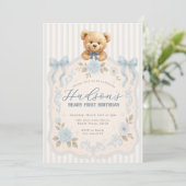 Teddy Bear Birthday Invitation 招待状 (スタンド正面)