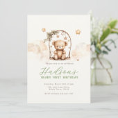 Teddy Bear Birthday Invitation 招待状 (スタンド正面)
