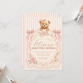 Teddy Bear Birthday Invitation 招待状