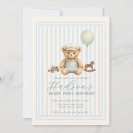 Teddy Bear Birthday Invitation 招待状