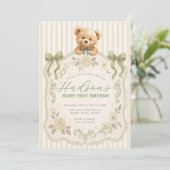 Teddy Bear Birthday Invitation 招待状 (スタンド正面)