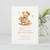 Teddy Bear Birthday Invitation 招待状 (スタンド正面)