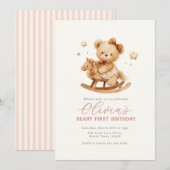 Teddy Bear Birthday Invitation 招待状 (正面/裏面)