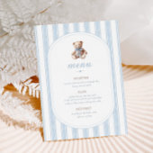 Teddy Bear Blueミニマリストメニュー メニュー