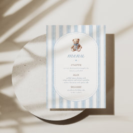 Teddy Bear Blueミニマリストメニュー メニュー