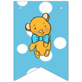 Teddy Bear Blue Baby Showerの少年 バンティングフラッグ (第3の旗)