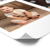 Teddy Bear Blue Balloon 1年目のフォトマイルストーン ポスター (角)