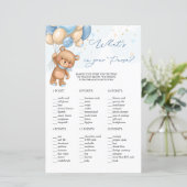 Teddy Bear Blue Balloons財布ゲームの内容 (スタンド正面)