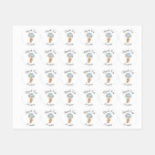 Teddy Bear Blue Balloons赤ちゃんシャワーありがとうラボ ラベル (シート)