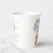 Teddy Bear Blue Balloons Baby Shower  紙コップ (右)