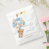 Teddy Bear Blue Balloons Baby Shower  Favor Bag フェイバーバッグ (封をした状態)