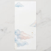 Teddy Bear Blue Balloons Blue Bow Clouds Baby Boy メニュー (裏面)