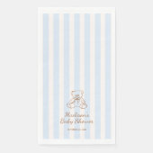 Teddy Bear Blue Stripes Baby Shower (正面)