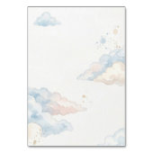 Teddy Bear Blue watercolor Balloon Clouds Baby Boy テーブルナンバー (裏面)