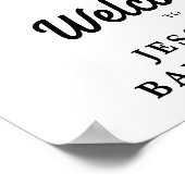 Teddy Bear Boho Baby Showerウェルカムサイン ポスター (角)