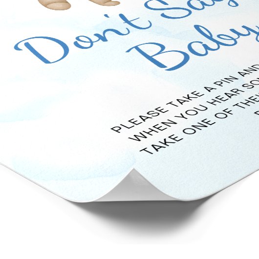 Teddy Bear Bon't say Baby Poster ポスター (角)