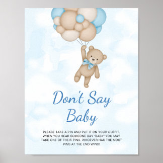 Teddy Bear Bon't say Baby Poster ポスター